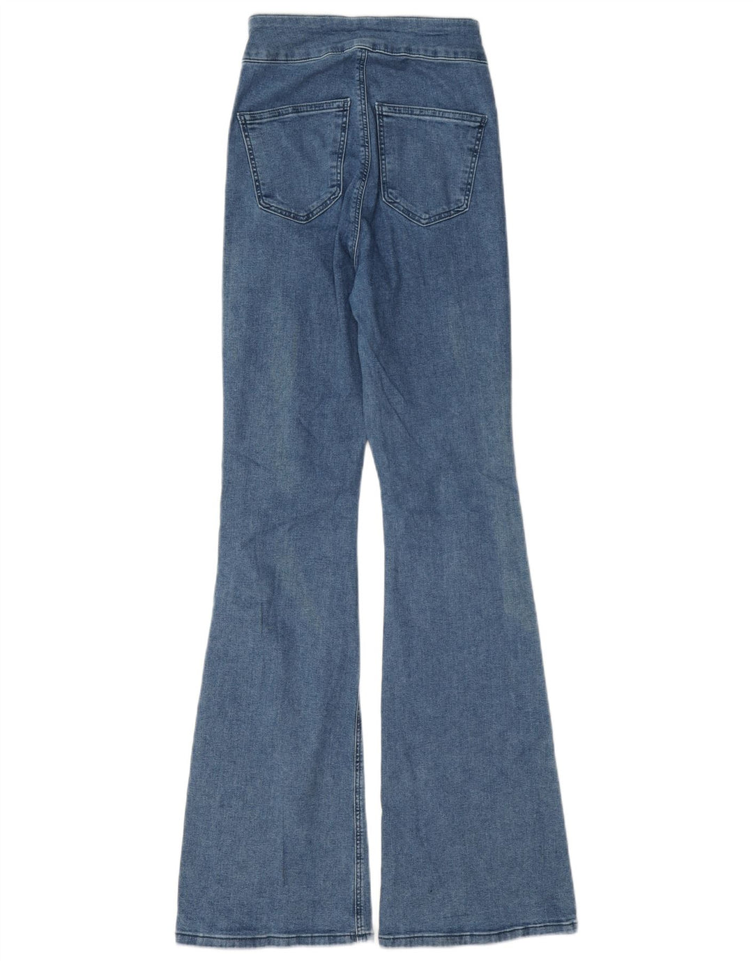 Topshop Dame Højtaljede Flared Jeans W26 L32 Blå Bomuld