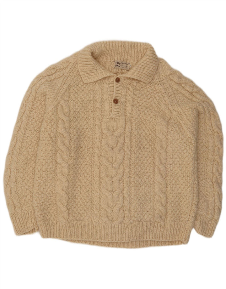 THC Herre Polo Neck Jumper Sweater XL Off White Uld
