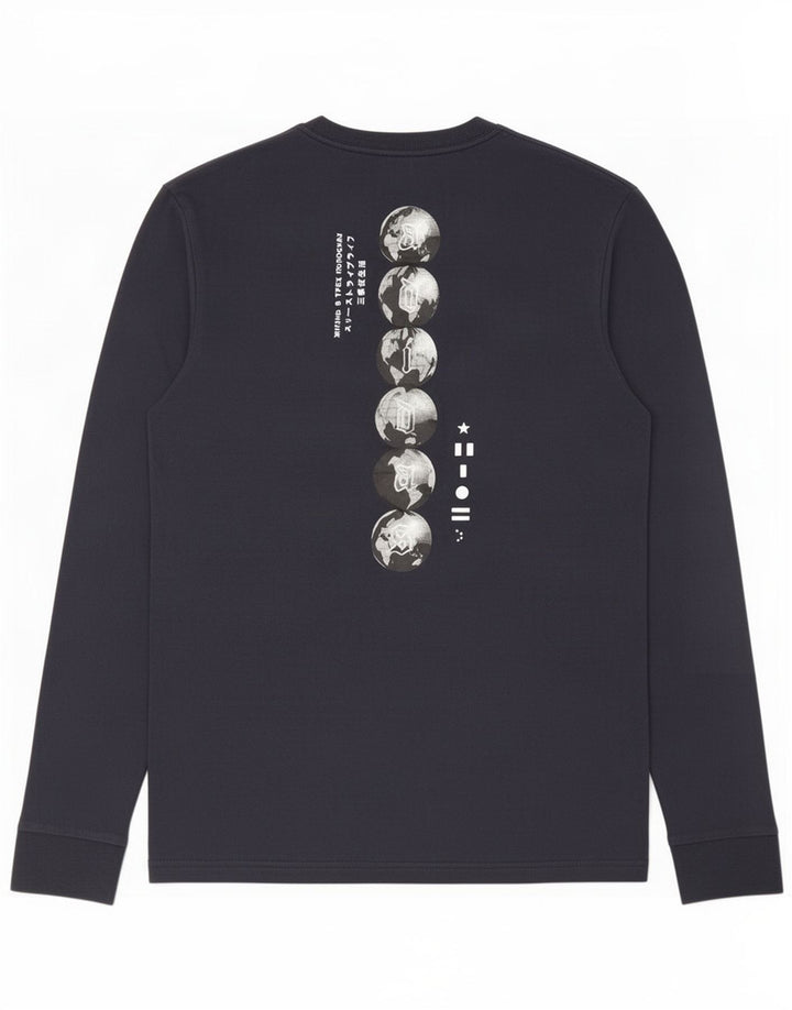 Adidas Herre grafisk top Langærmet lille marineblå