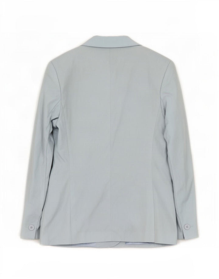 Marks & Spencer Dame 3 Button Blazer Jacket UK 12 Medium Blue Viscose