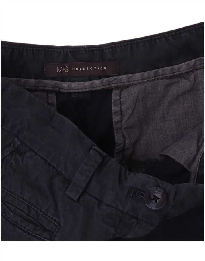 Marks & Spencer kvinders højtaljede chinoshorts W28 Medium marineblå