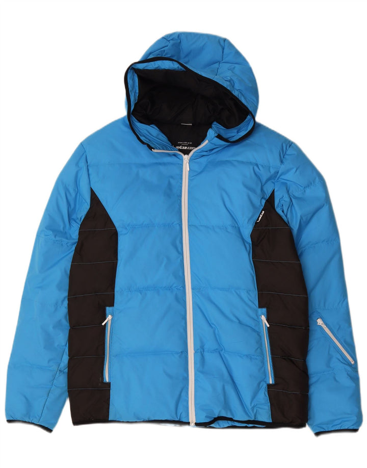 Wedze Herre hættepolstret jakke UK 40 Large Blue Colourblock Polyester