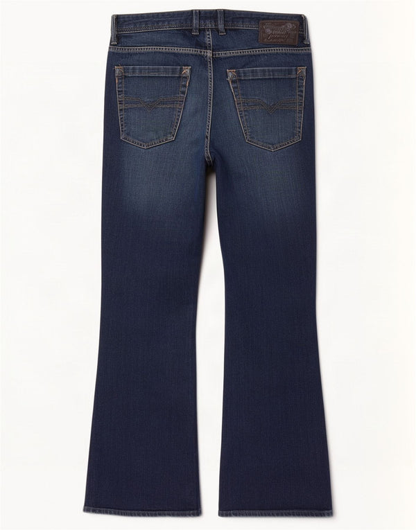 Diesel Herre Zhav Bootcut Jeans W32 L32 Marineblå Bomuld