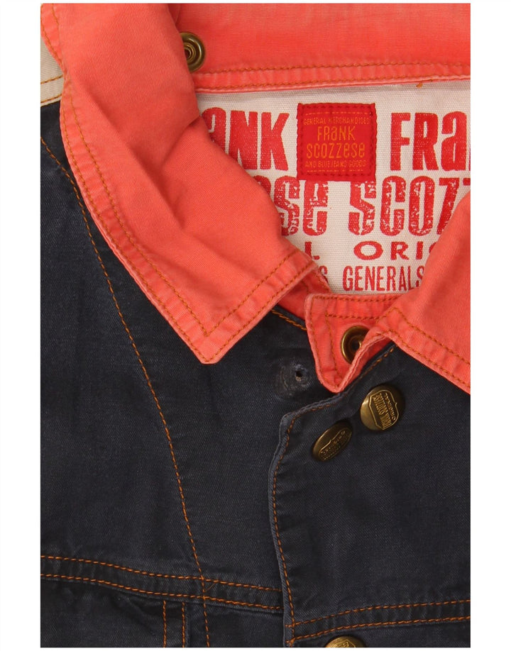 Frank Scozzese Herre Oversized denimjakke UK 38 Medium Navy Blue