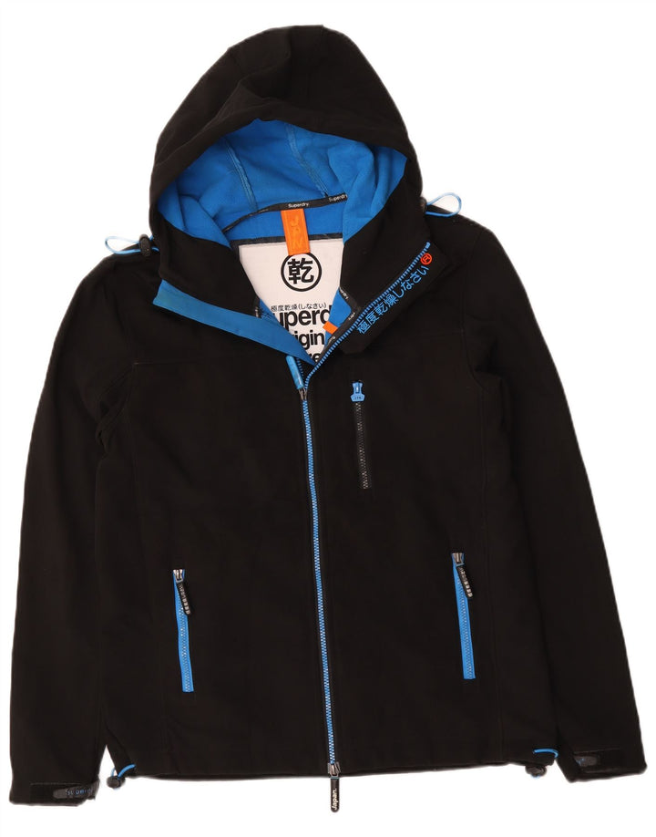 Superdry Windtrekker vindjakkejakke med hætte til mænd UK 40 Large Black