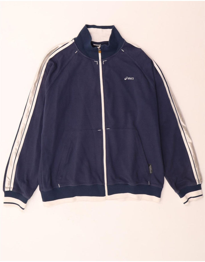 ASICS Træningsdragt til mænd Topjakke 2XL Marineblå Colourblock Bomuld