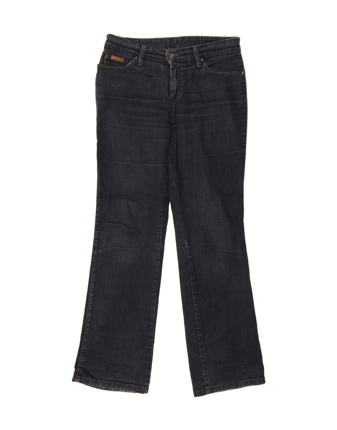 WRANGLER Womens Body Fit Regular Bootcut Jeans W29 L30 Navy Blue Polyester Vintage Wrangler and Second-Hand Wrangler from Messina Hembry 