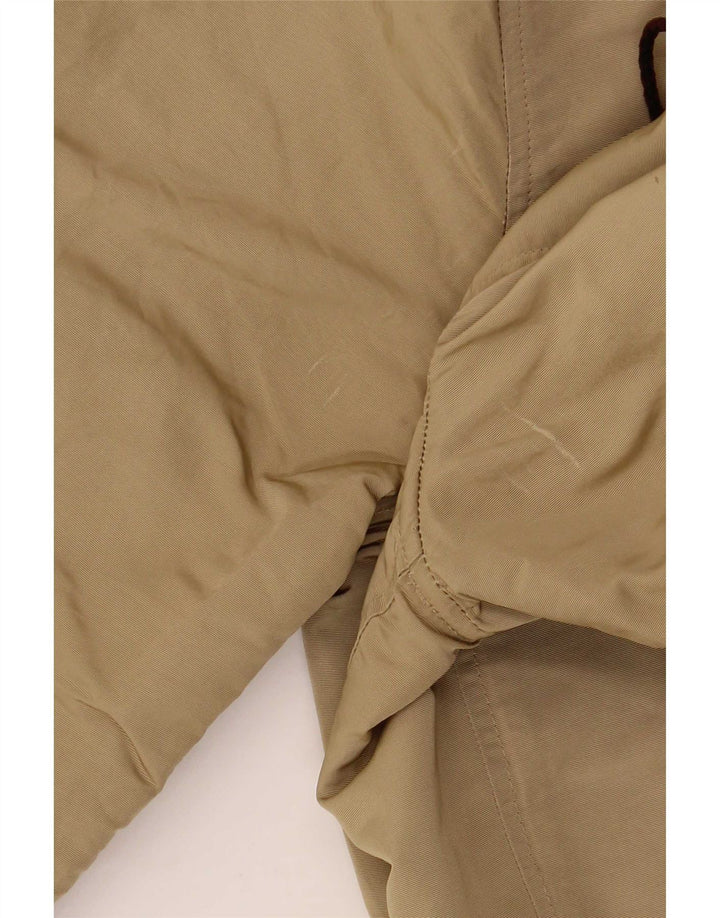 Massimo Dutti Dame Hætte Oversized Parka Jacket UK 6 XS Khaki