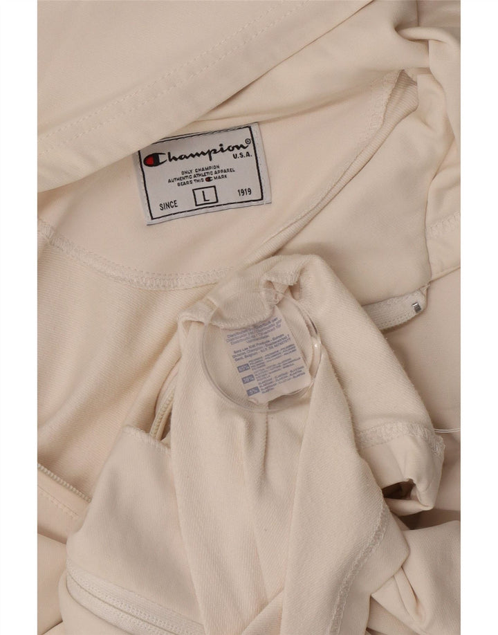 Champion Dame Hættetrøje Sweater UK 14 Stor Hvid Polyamid