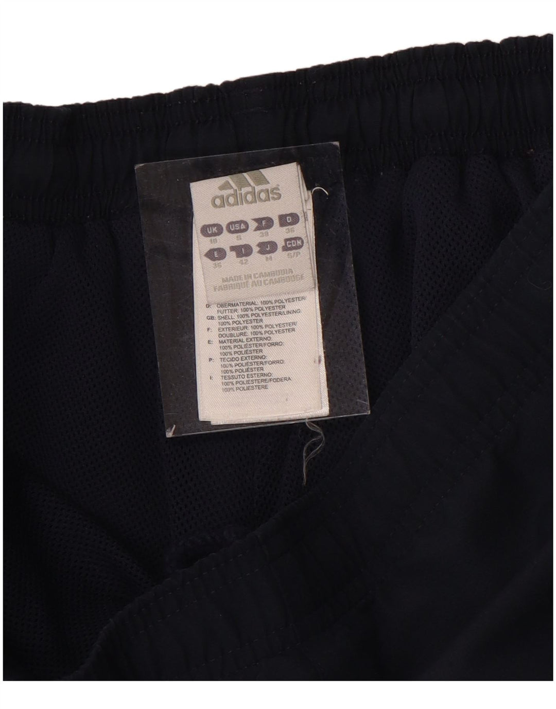 Adidas Dame Capri Træningsdragt Bukser UK 10 Small Navy Blue Polyester