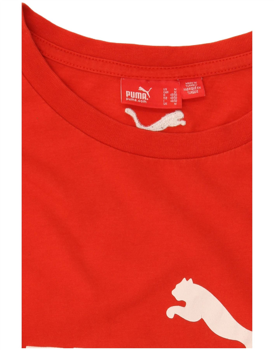 Puma Herre Grafisk T-Shirt Top Medium Rød