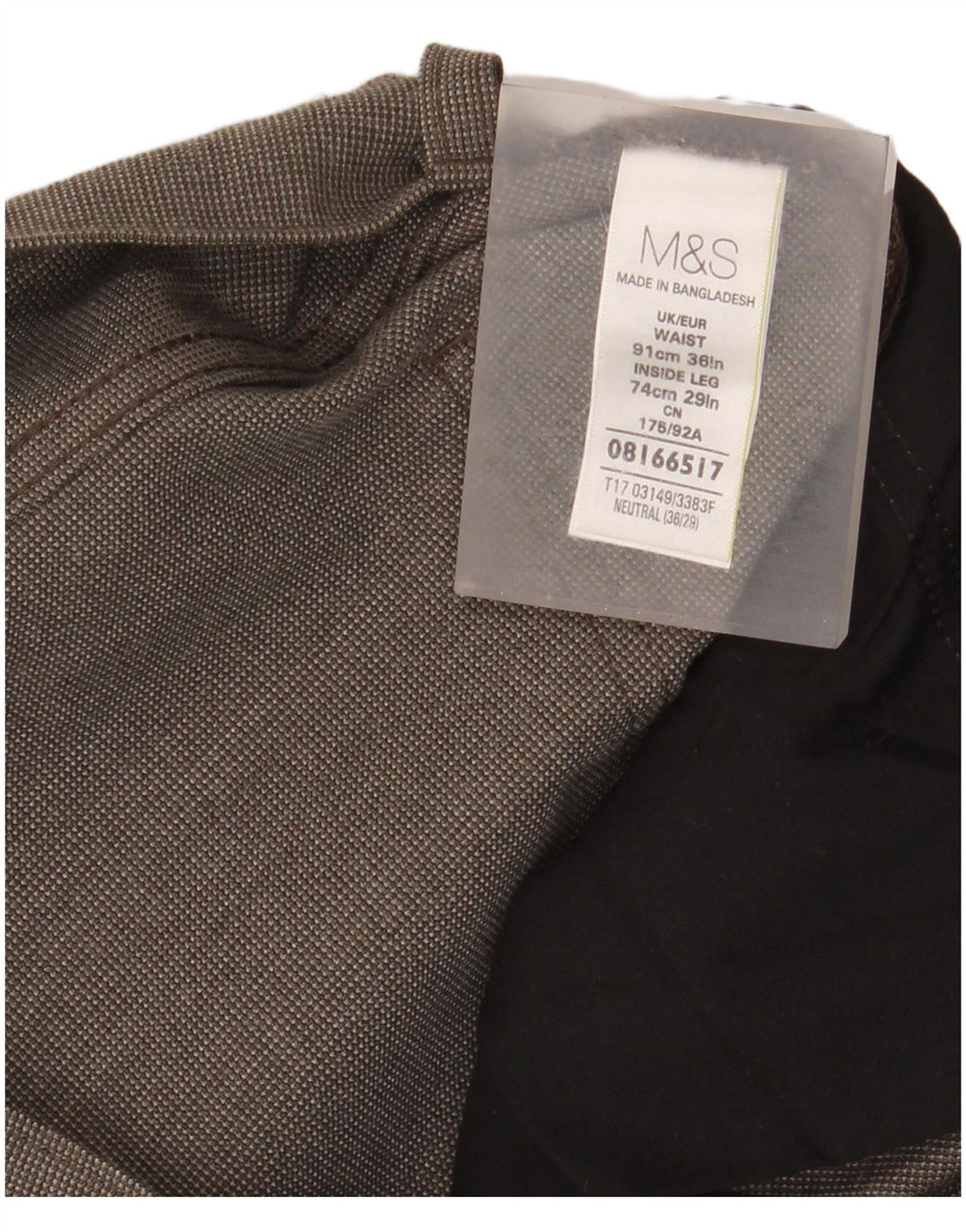 Marks & Spencer Herre Slim Fit Casual Bukser W36 L29 Brun Polyester