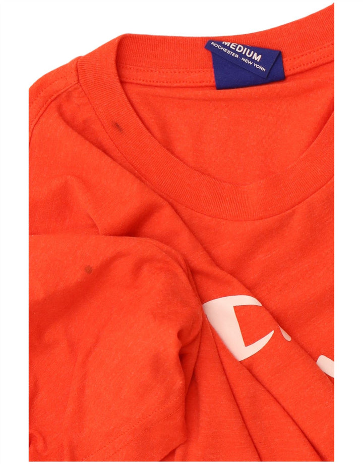 CHAMPION Herre Grafisk T-Shirt Top Medium Orange