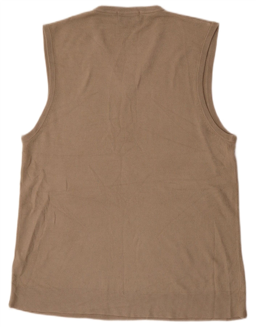 Marks & Spencer Herre Blue Harbor Vest Tank Top Stor Beige Akryl