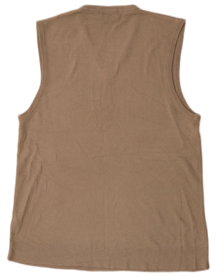 Marks & Spencer Herre Blue Harbor Vest Tank Top Stor Beige Akryl