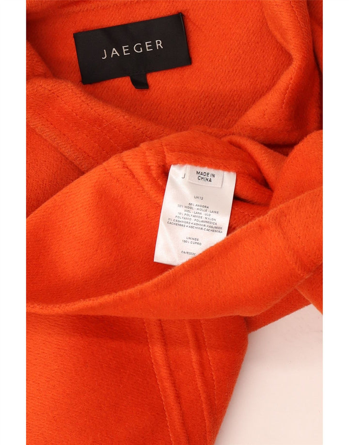 Jaeger Womens 3-knaps Bolero-jakke UK 12 Medium Orange Angora