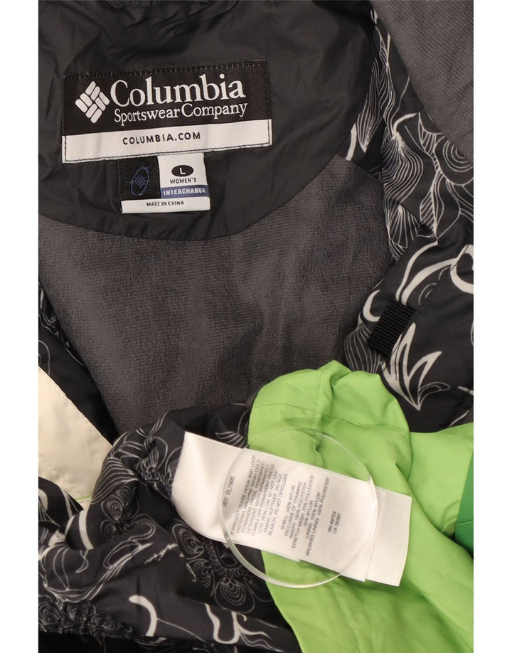 Columbia Womens Interchange Windbreaker Jacket UK 16 Large Green