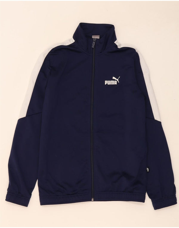 Puma Træningsdragt Topjakke til drenge 13-14 år Navy Blue Colourblock