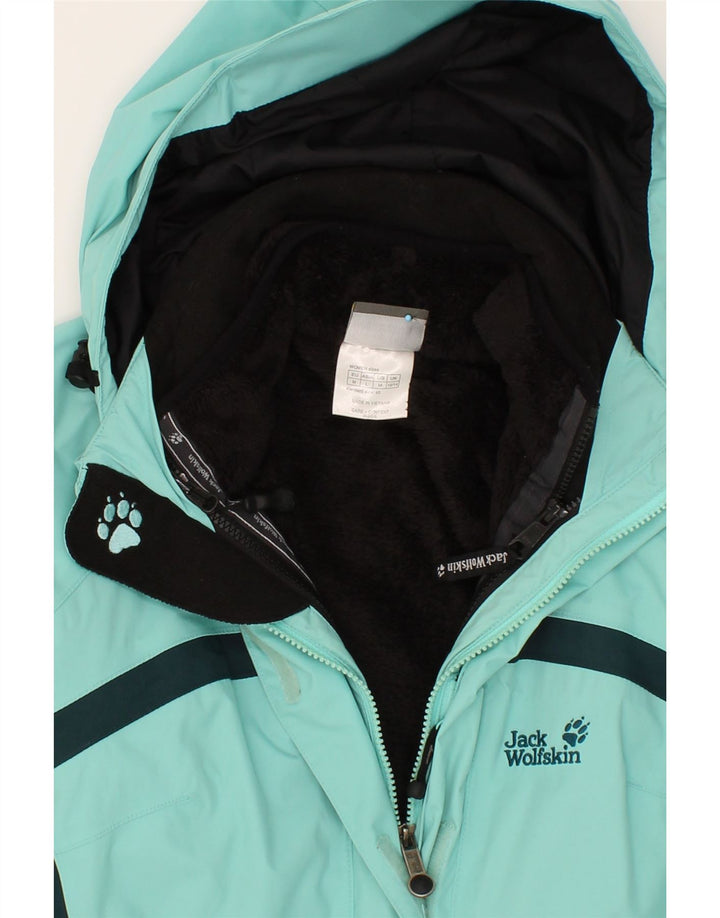 JACK WOLFSKIN Vindjakke med hætte til kvinder UK 12/14 Medium Green