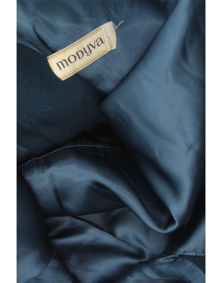 MODYVA Womens Overcoat UK 14 Medium Blue Vintage Modyva and Second-Hand Modyva from Messina Hembry 