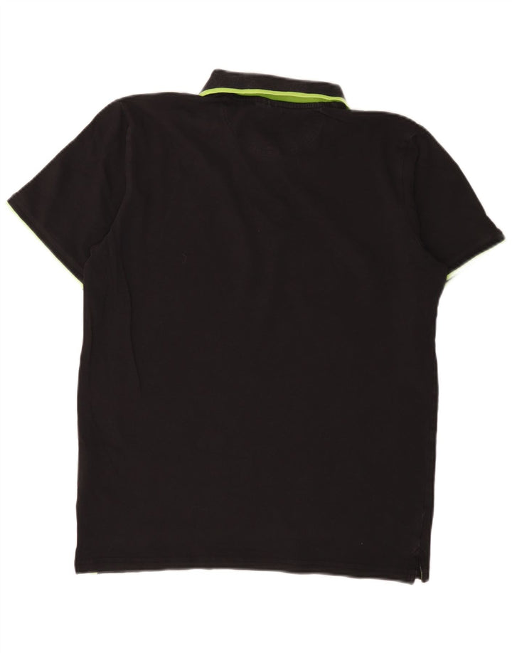 CHAMPION Poloshirt til mænd Stor sort bomuld