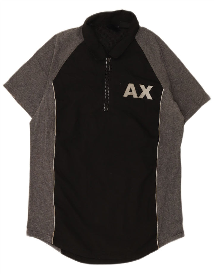 Armani Exchange Herre grafisk poloshirt Lille sort farveblok