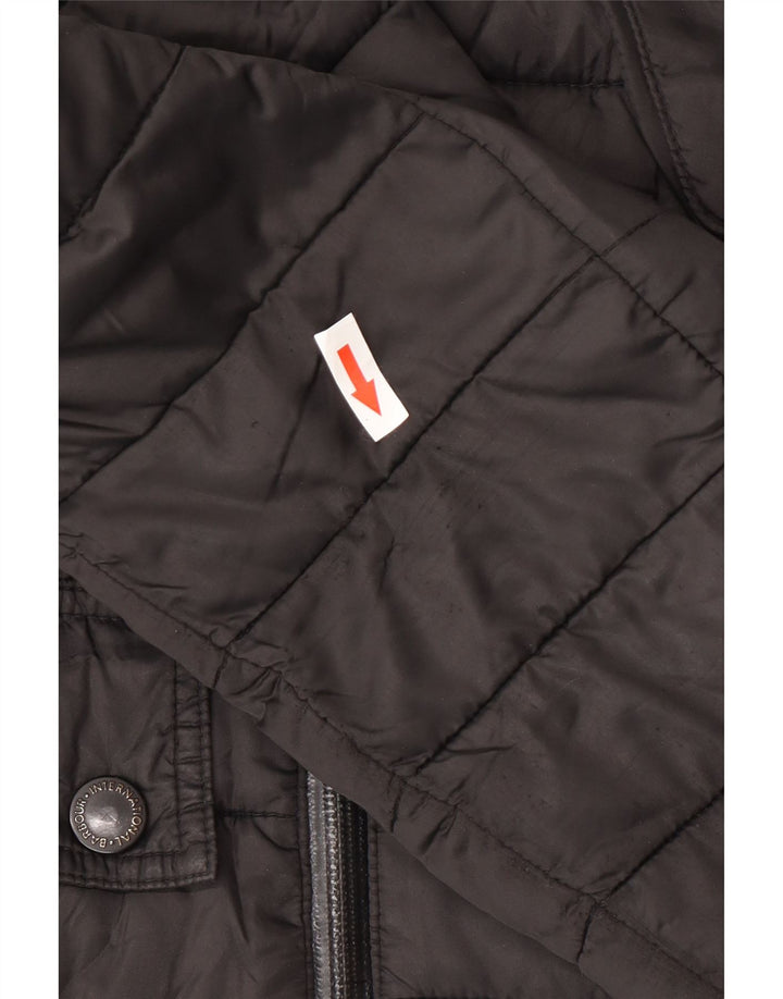 Barbour Herre hættepolstret jakke UK 40 Stor sort polyester