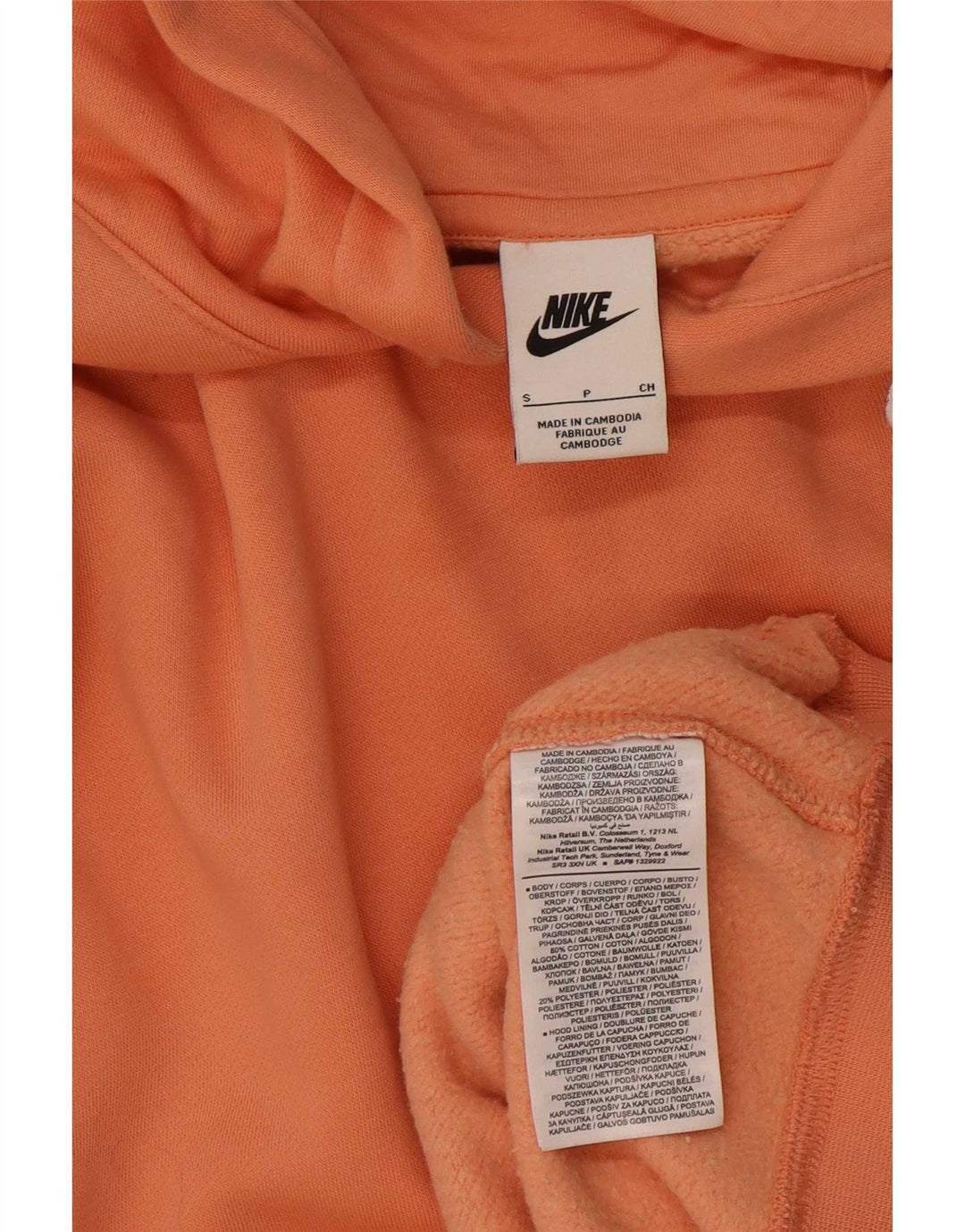 Nike hættetrøje til mænd, lille orange bomuld