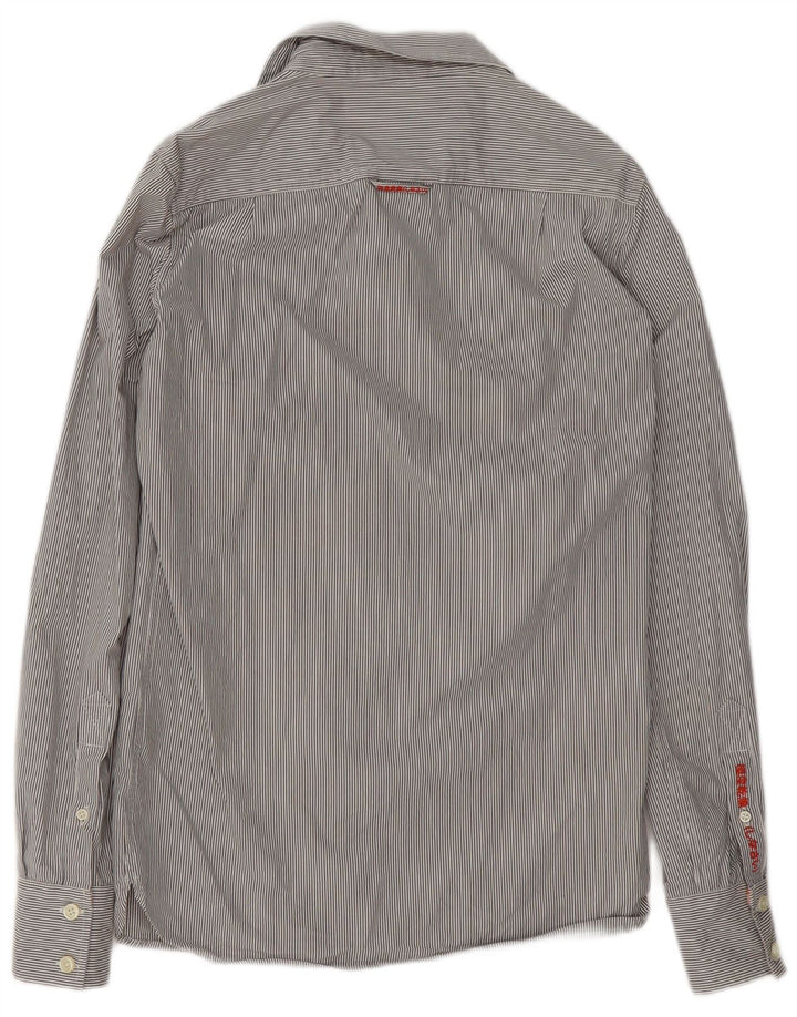 Superdry herreskjorte lille grå nålestribet bomuld