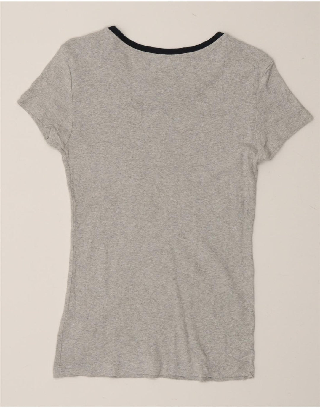 TOMMY HILFIGER Womens T-Shirt Top UK 8 Small Grey Cotton Vintage Tommy Hilfiger and Second-Hand Tommy Hilfiger from Messina Hembry 