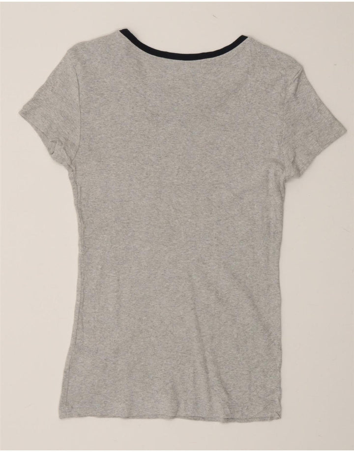 TOMMY HILFIGER Womens T-Shirt Top UK 8 Small Grey Cotton Vintage Tommy Hilfiger and Second-Hand Tommy Hilfiger from Messina Hembry 