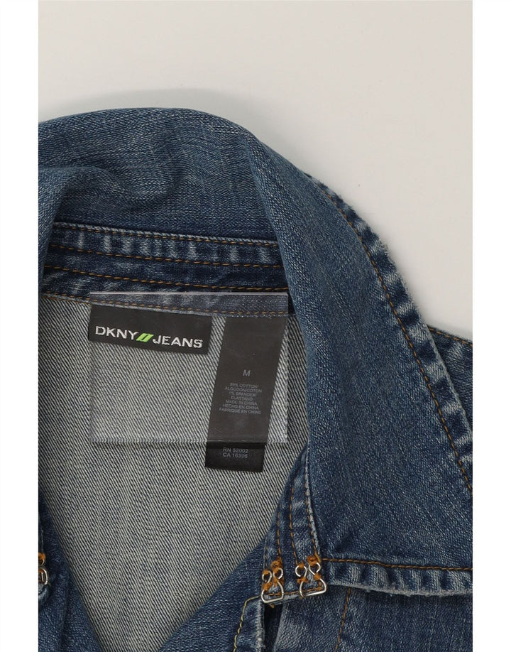 DKNY Womens Denim Jacket UK 14 Medium Blue Cotton Vintage Dkny and Second-Hand Dkny from Messina Hembry 
