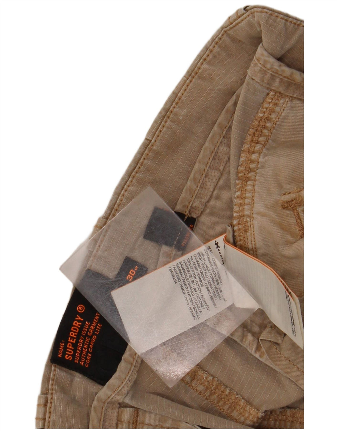 SUPERDRY Mens Cargo Shorts W30 Medium  Beige Cotton