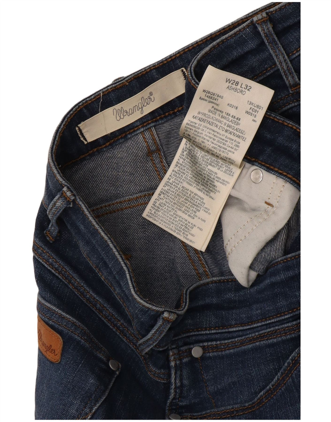 Wrangler Ashboro Slim Jeans til kvinder W28 L32 blå bomuld