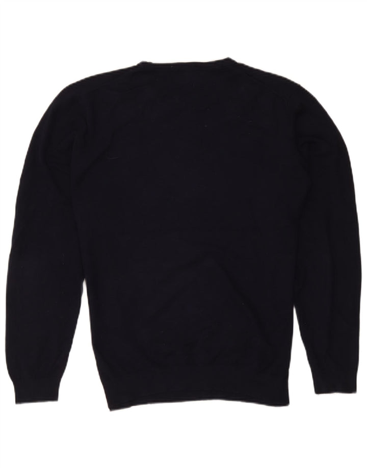 Zara Herre Crew Neck Jumper Sweater Large Navy Blue