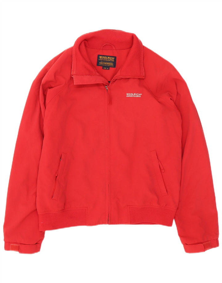 Woolrich Boys Bomber Jacket 13-14 År Rød Polyester