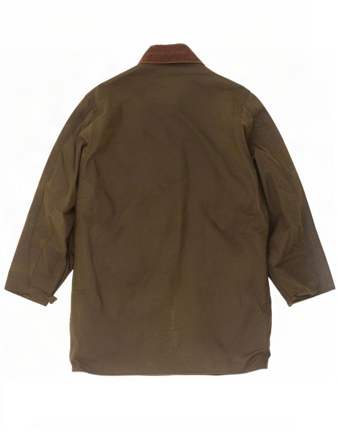 Barbour Herre Border Waxed Cotton Jacket UK 40 Medium Khaki Colourblock