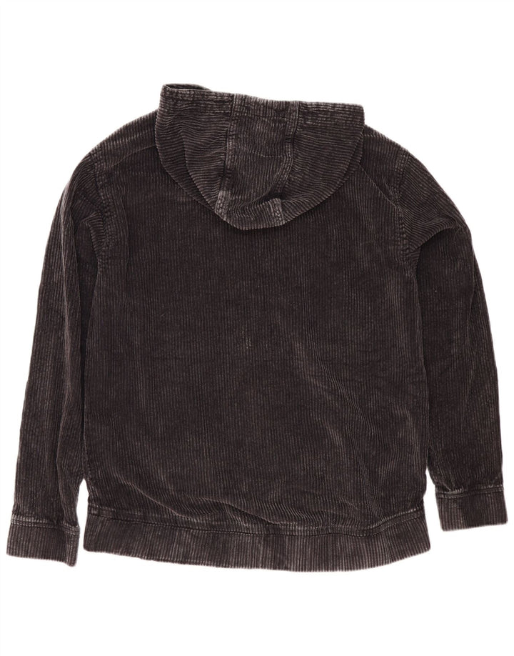 Zara Herre Corduroy Hoodie Jumper Medium Grey Bomuld