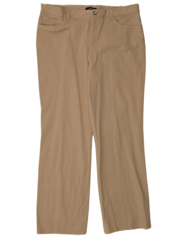 Chaps Lige Casual Bukser til Damer US 16 2XL W34 L32 Beige Bomuld