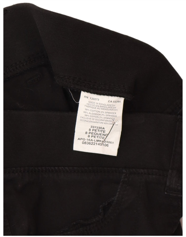 LEE Dame Straight Cargo Capri Bukser US 8 Medium W30 L21 Sort Bomuld