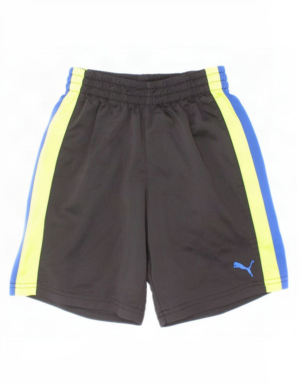 Puma Boys Sports Shorts 4-5 år Sort Colourblock Polyester