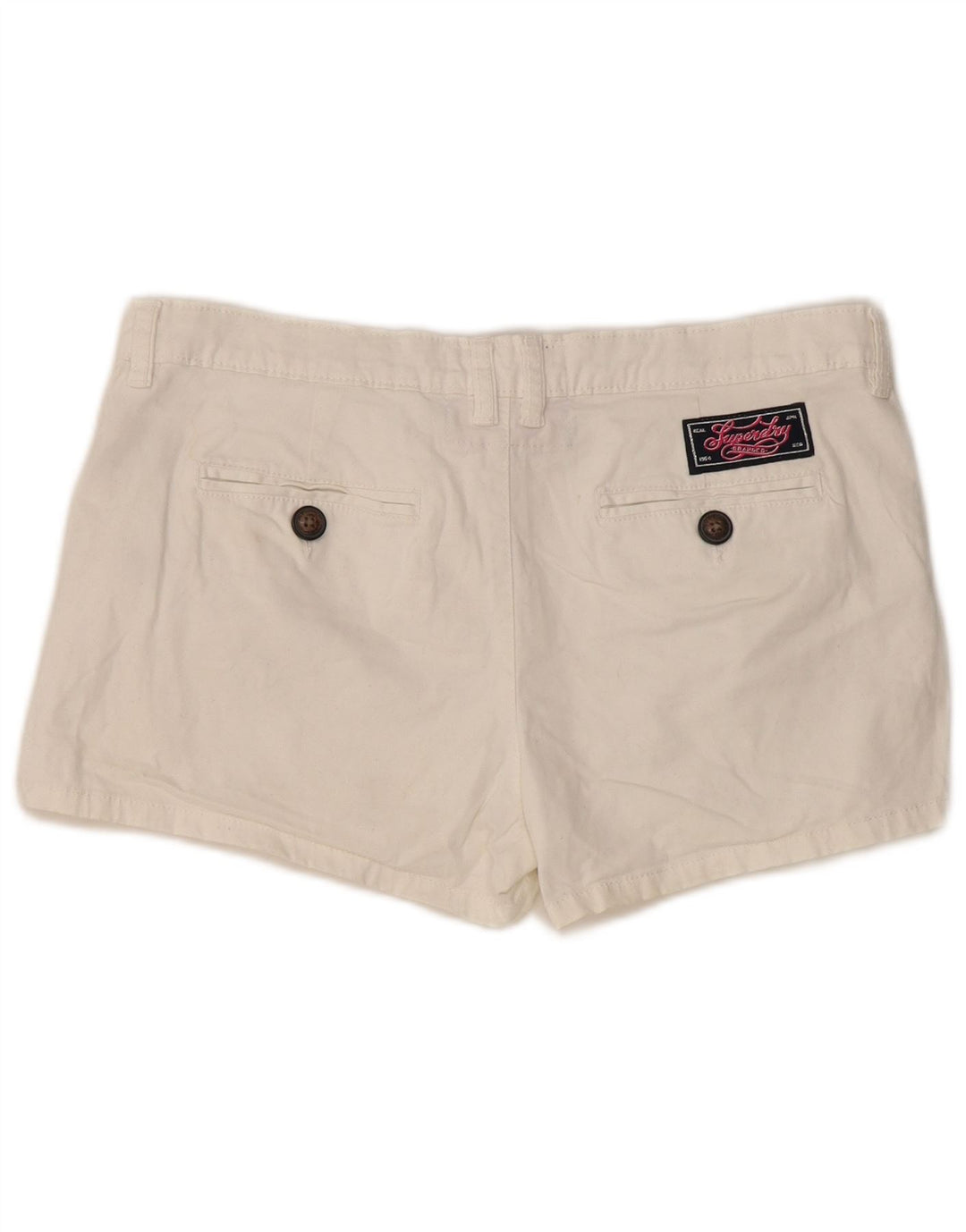 Superdry Chino-shorts til kvinder Medium W34 hvid bomuld
