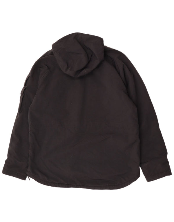 Woolrich Herre Grafisk Hættejakke Anorak UK 42 XL Sort Colourblock Nylon