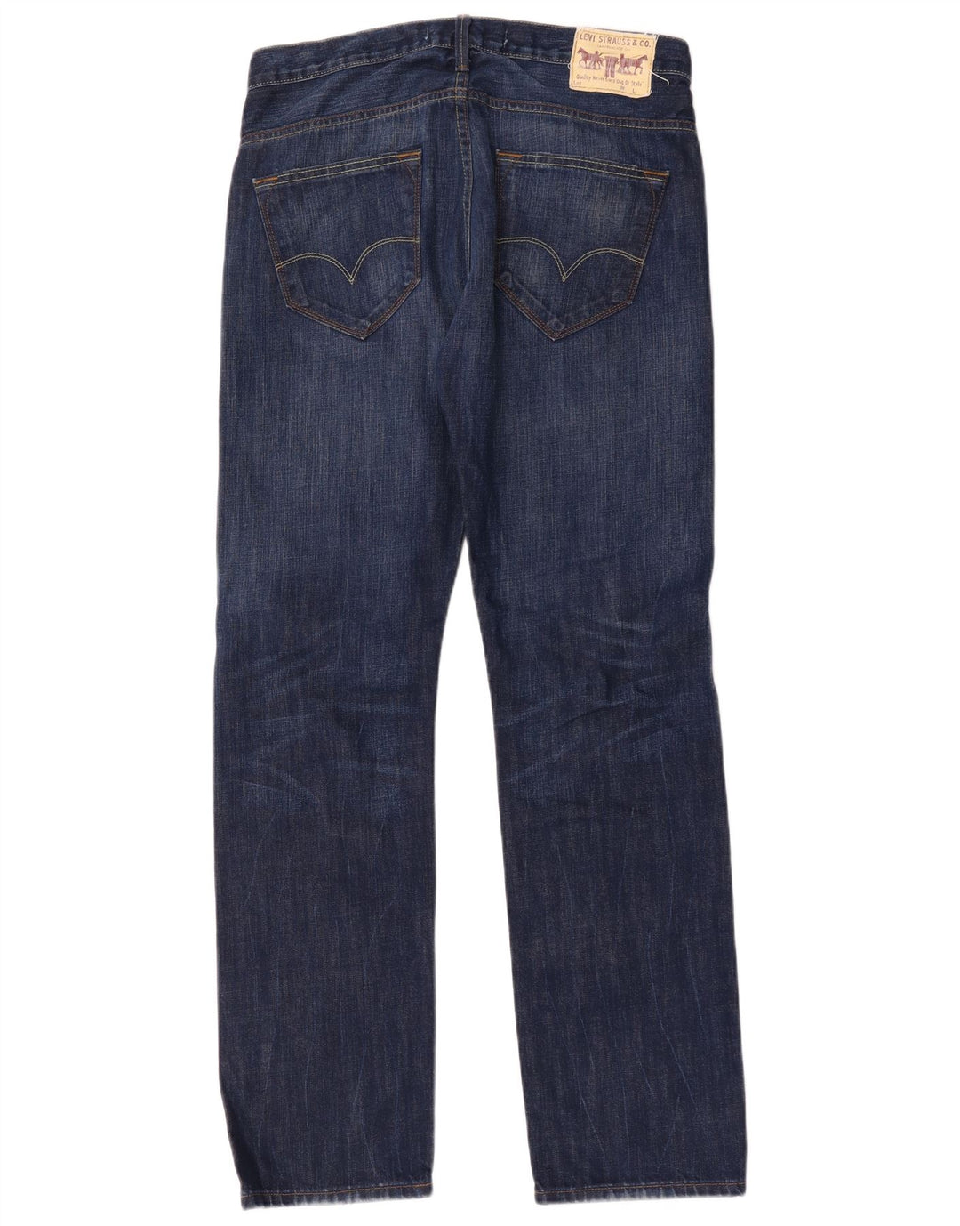 Levi's Herre 504 lige jeans W33 L32 blå bomuld