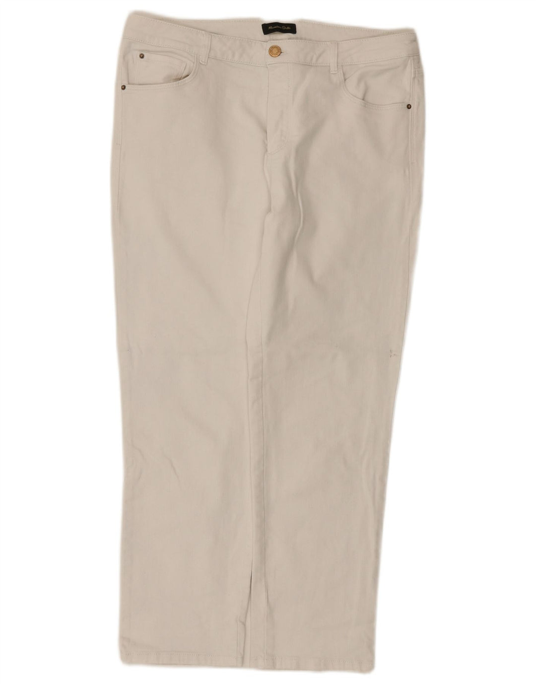 Massimo Dutti Dame Straight Jeans EU 42 Large W32 L26 Hvid