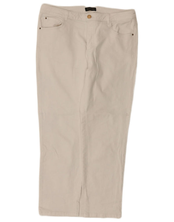 Massimo Dutti Dame Straight Jeans EU 42 Large W32 L26 Hvid