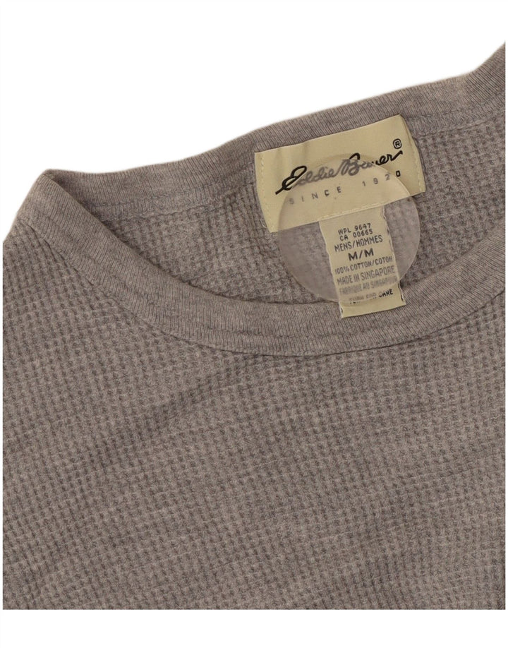EDDIE BAUER Herre T-Shirt Top Medium Grå Bomuld