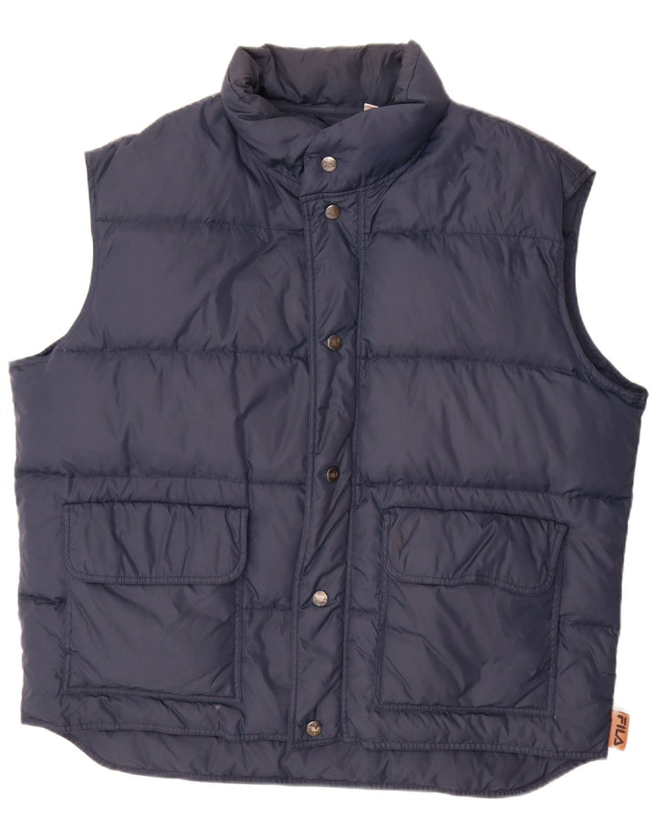 Fila Herre Polstret Gilet IT 56 XL Marineblå polyamid