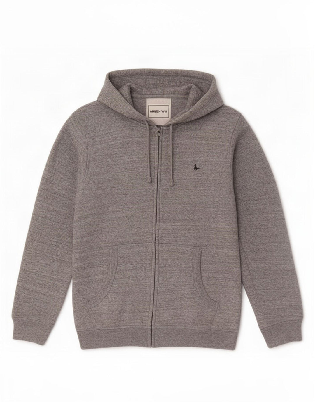 Jack Wills Hættetrøje med lynlås til mænd mellemgrå flækket bomuld