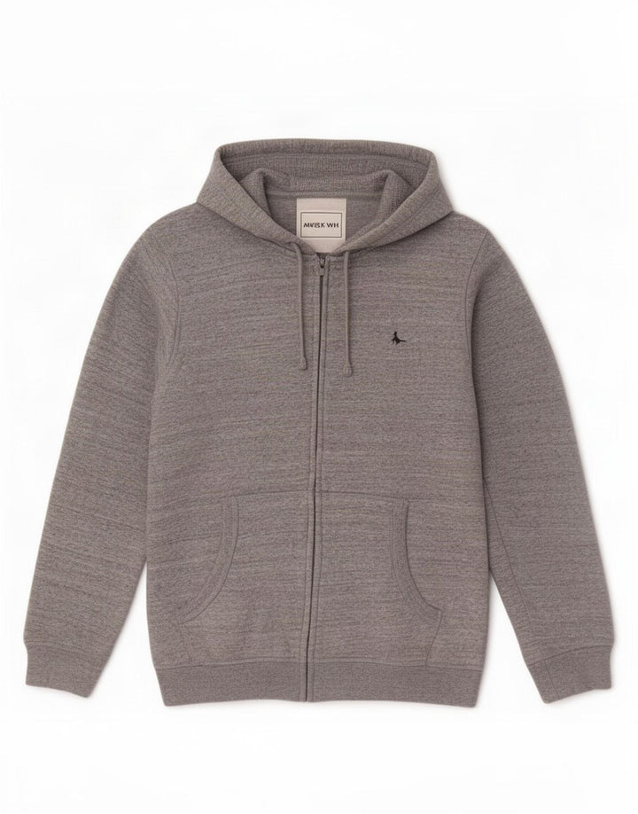 Jack Wills Hættetrøje med lynlås til mænd mellemgrå flækket bomuld
